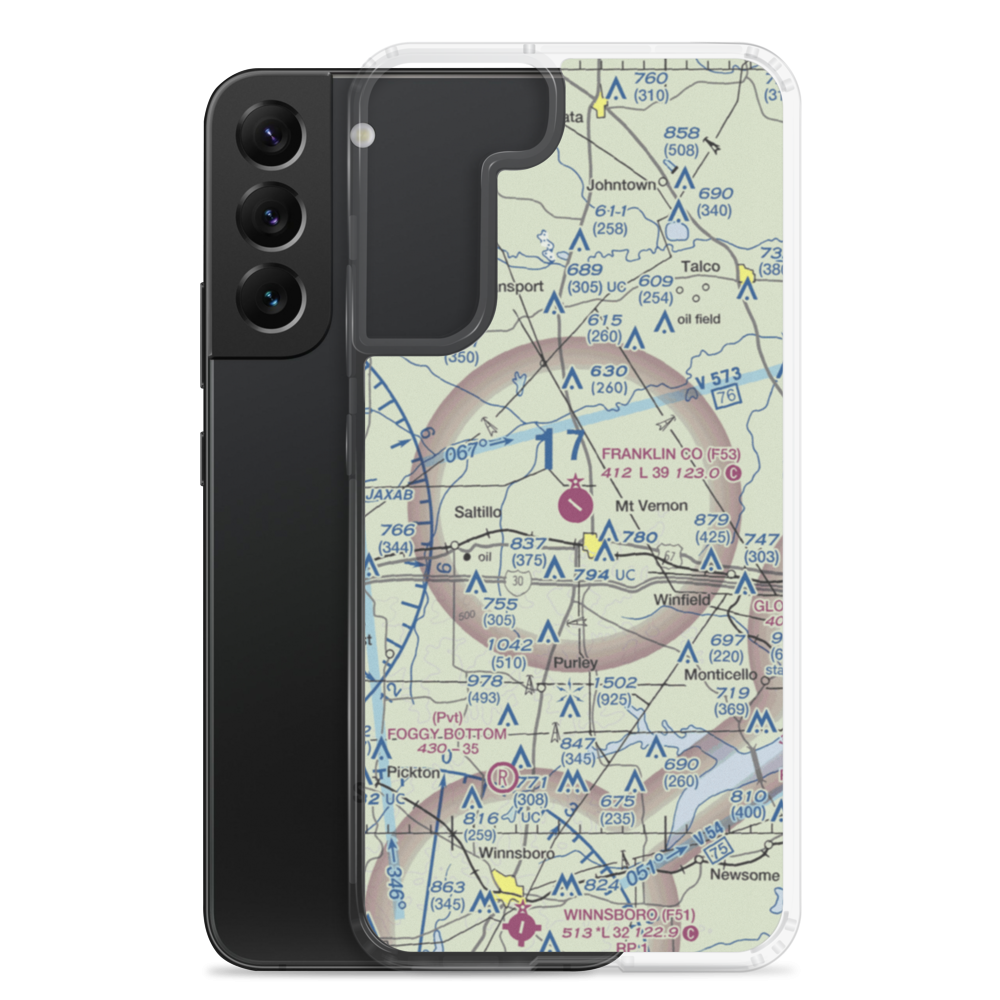 Franklin County Airport (F53) VFR Sectional Samsung Case Samsung Galaxy S22 Plus model shown
