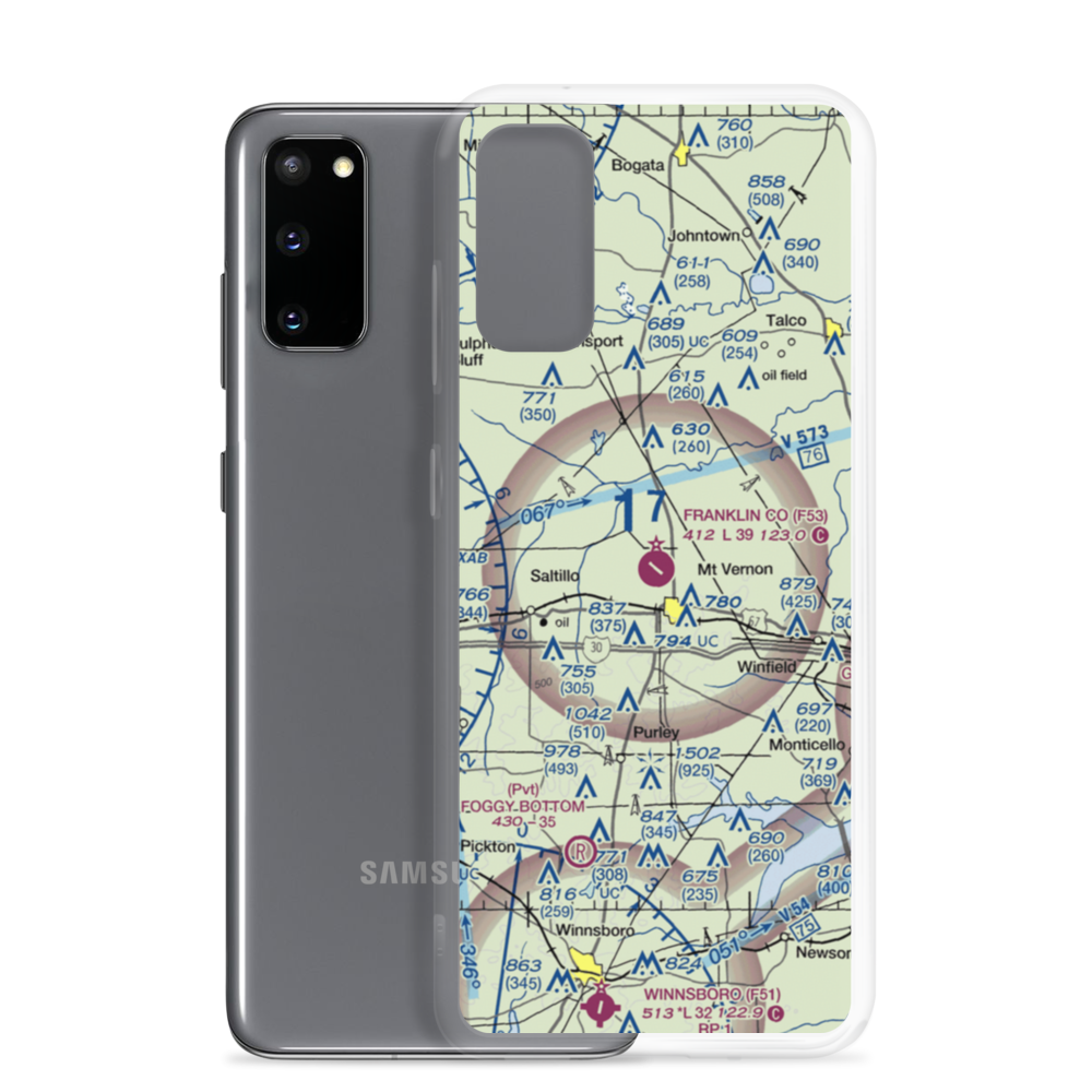Franklin County Airport (F53) VFR Sectional Samsung Case Samsung Galaxy S20 model shown