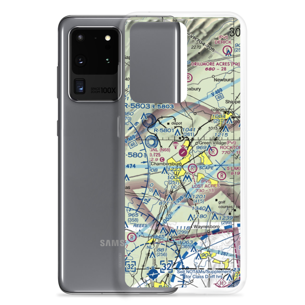Franklin County Regional Airport (N68) VFR Sectional Samsung Case Samsung Galaxy S20 Ultra model shown