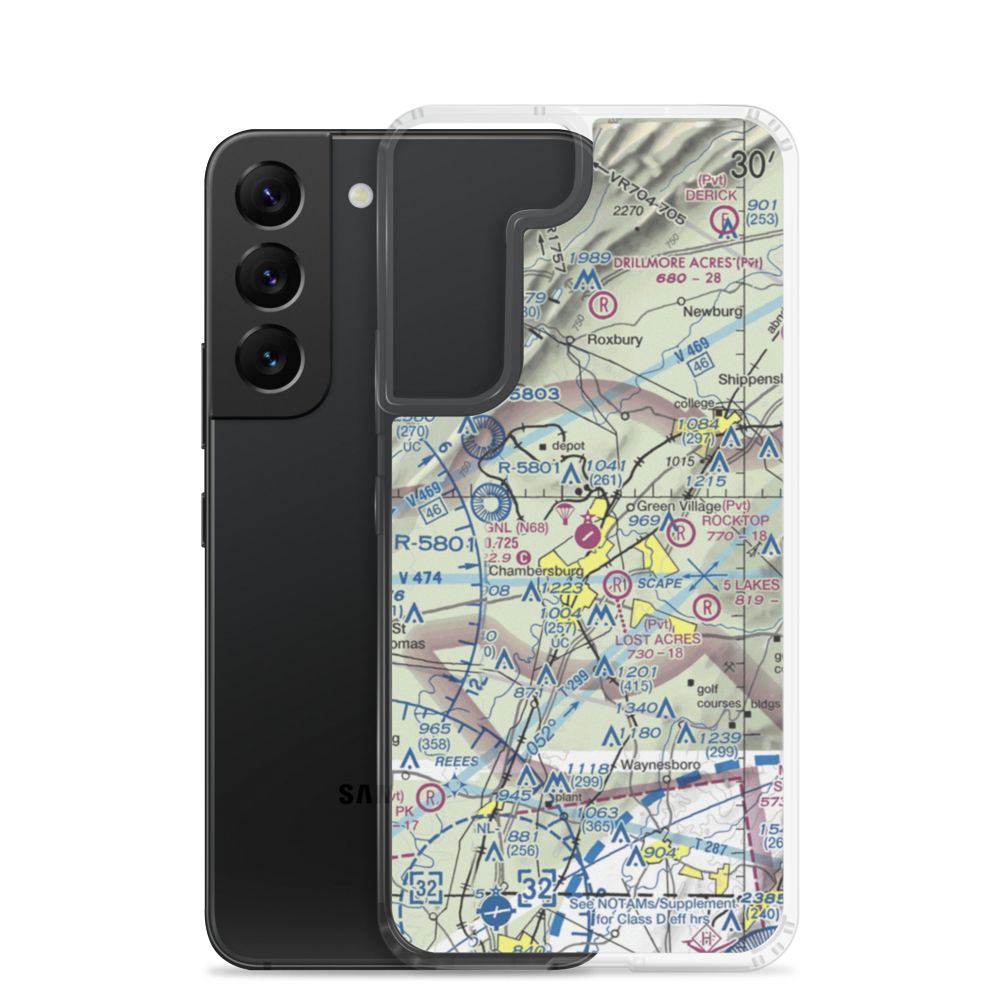 Franklin County Regional Airport (N68) VFR Sectional Samsung Case Samsung Galaxy S22 model shown