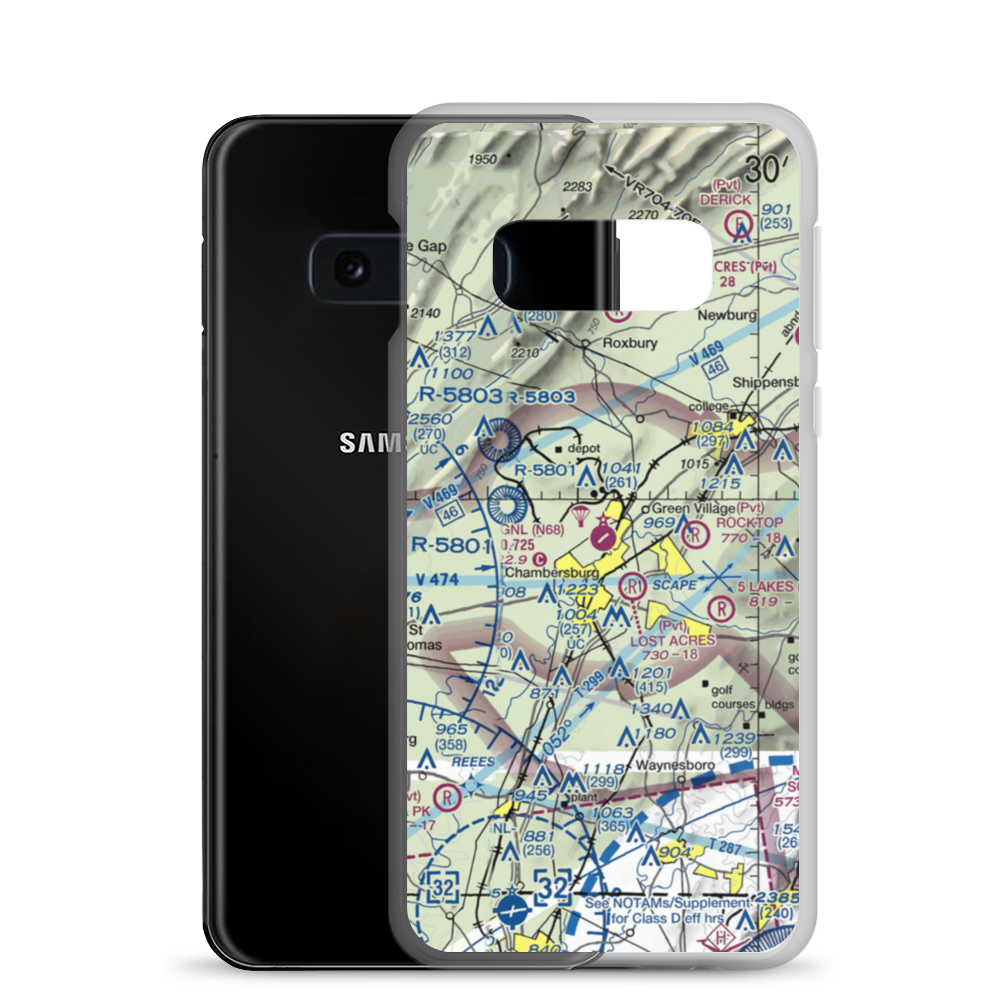 Franklin County Regional Airport (N68) VFR Sectional Samsung Case Samsung Galaxy S10e model shown