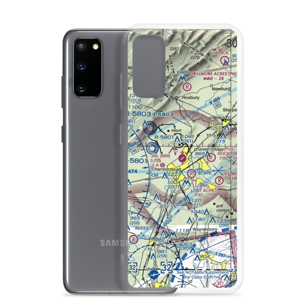 Franklin County Regional Airport (N68) VFR Sectional Samsung Case Samsung Galaxy S20 model shown
