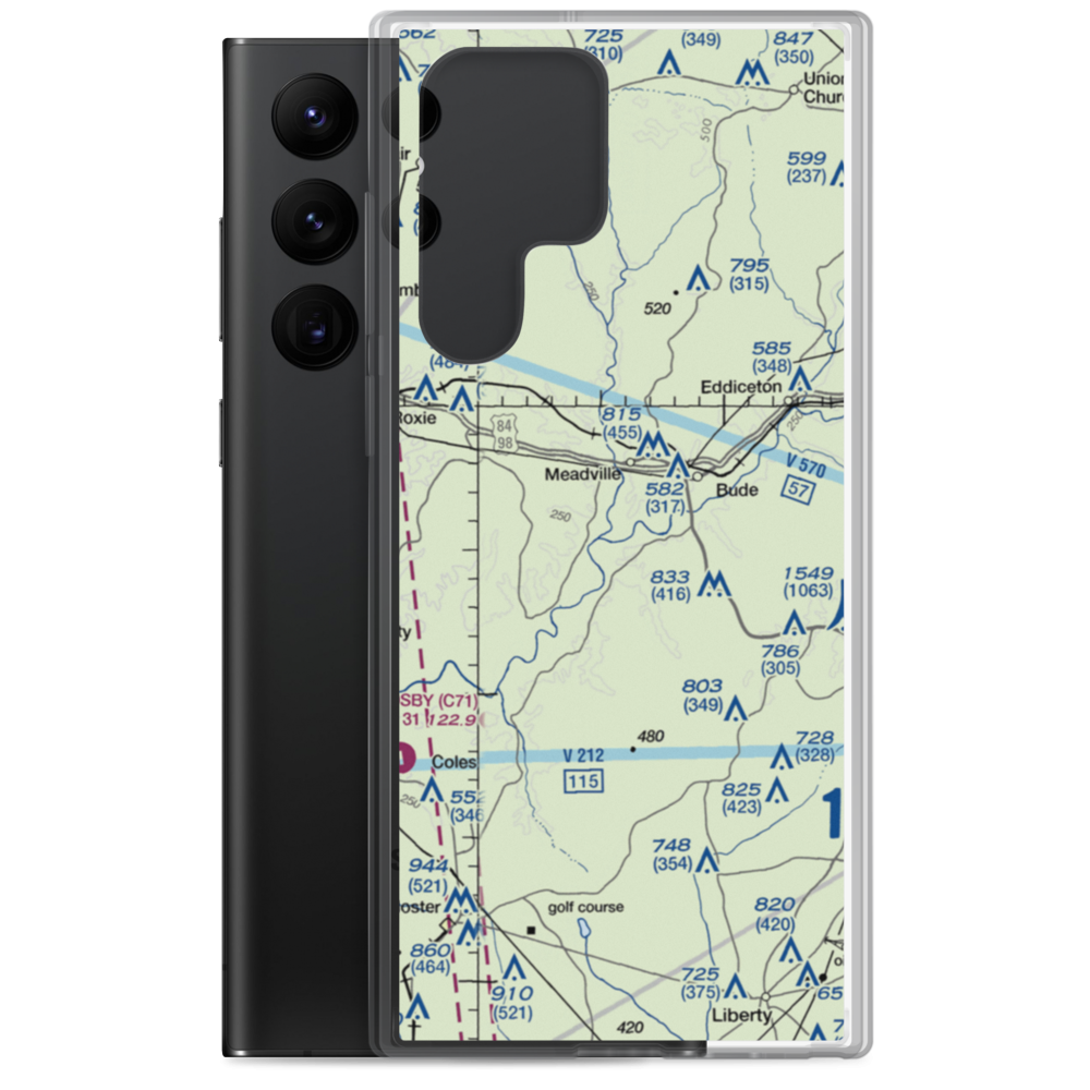 Franklin Field (0MS1) VFR Sectional Samsung Case Samsung Galaxy S22 Ultra model shown