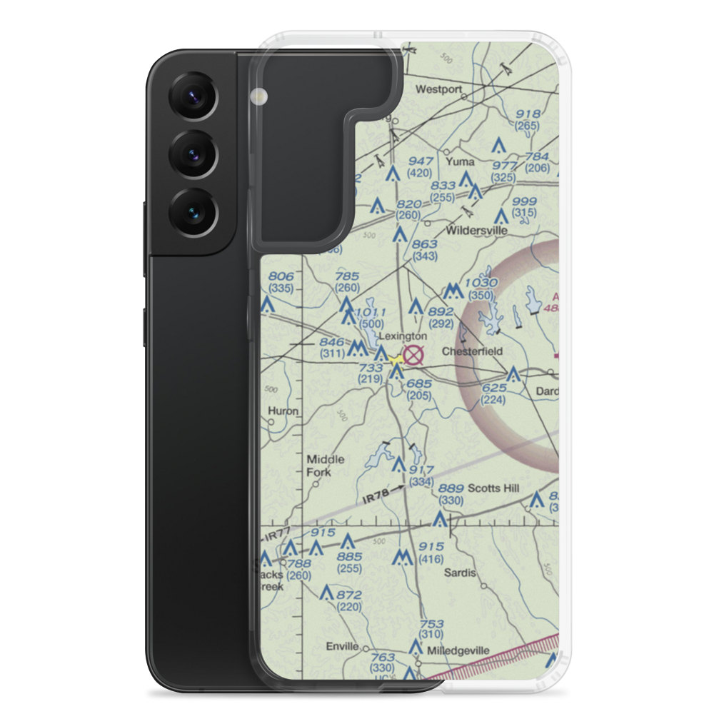 Franklin Wilkins Airport (M52) VFR Sectional Samsung Case Samsung Galaxy S22 Plus model shown