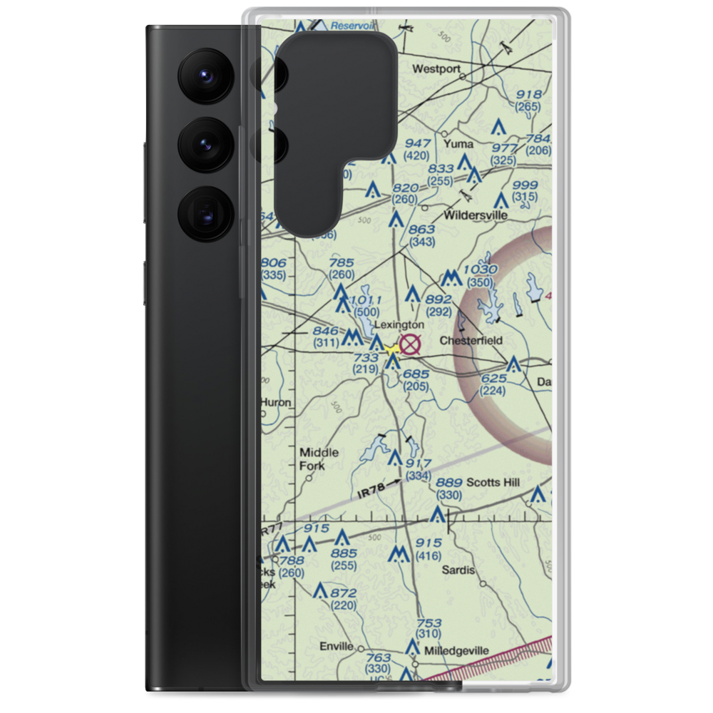 Franklin Wilkins Airport (M52) VFR Sectional Samsung Case Samsung Galaxy S22 Ultra model shown