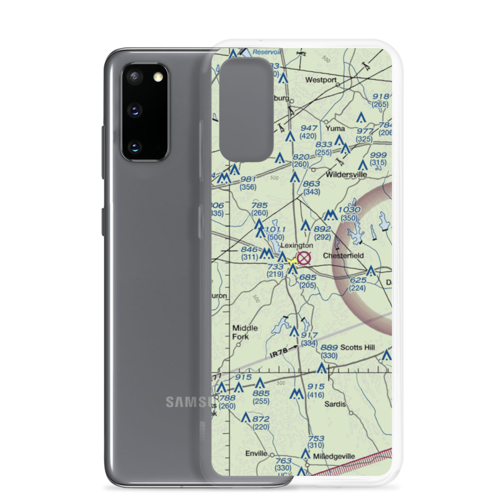 Franklin Wilkins Airport (M52) VFR Sectional Samsung Case Samsung Galaxy S20 model shown