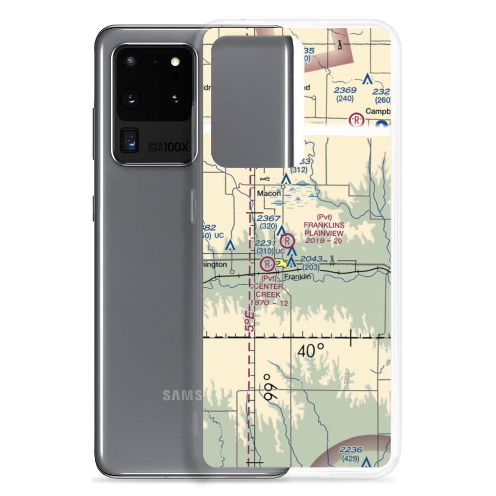 Franklin's Plainview Airport (8NE6) VFR Sectional Samsung Case Samsung Galaxy S20 Ultra model shown