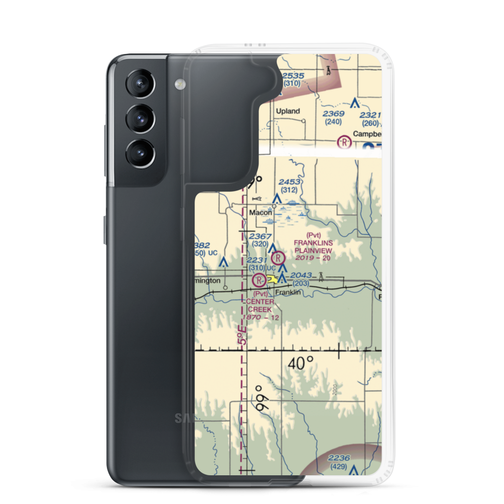 Franklin's Plainview Airport (8NE6) VFR Sectional Samsung Case Samsung Galaxy S21 model shown