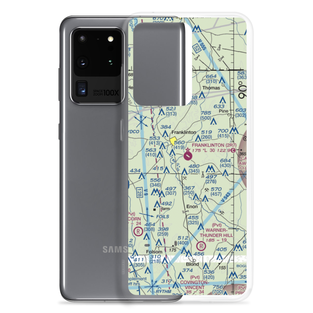 Franklinton Airport (2R7) VFR Sectional Samsung Case Samsung Galaxy S20 Ultra model shown