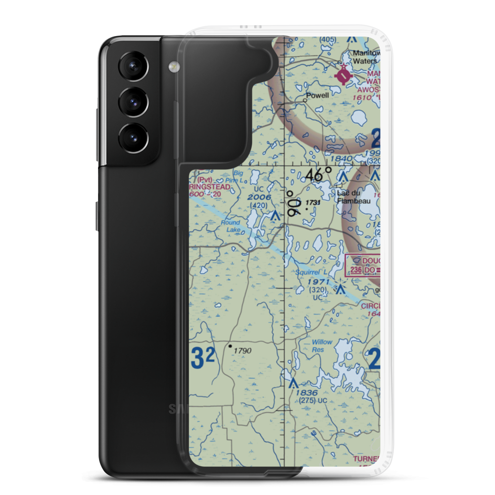 Franks Seaplane Base (4P5) VFR Sectional Samsung Case Samsung Galaxy S21 Plus model shown