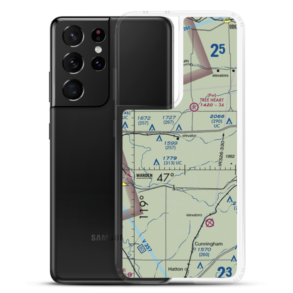 Franz Ranch Airport (33WA) VFR Sectional Samsung Case Samsung Galaxy S21 Ultra model shown