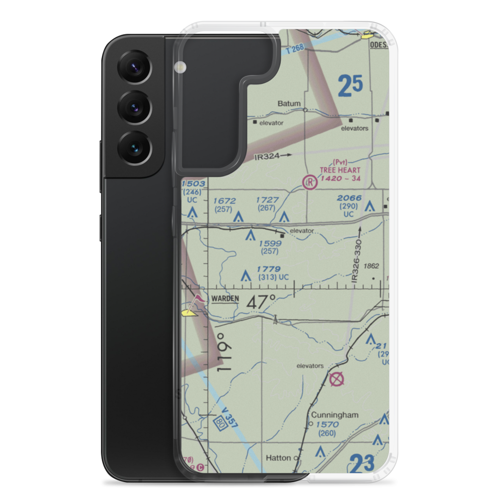 Franz Ranch Airport (33WA) VFR Sectional Samsung Case Samsung Galaxy S22 Plus model shown