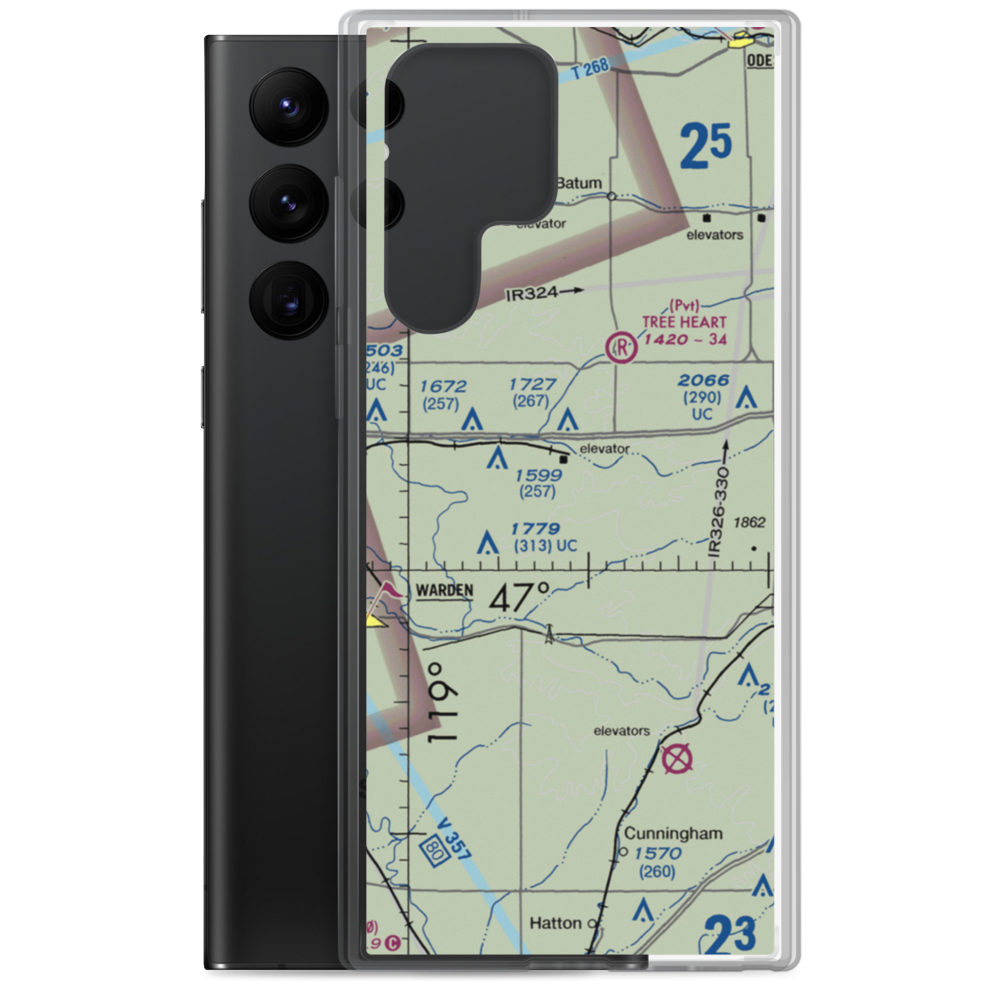 Franz Ranch Airport (33WA) VFR Sectional Samsung Case Samsung Galaxy S22 Ultra model shown