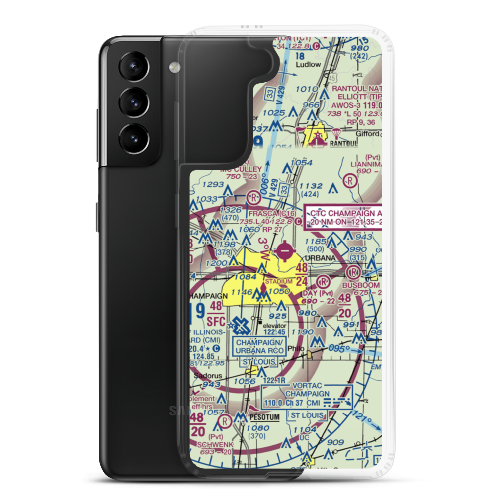 Frasca Field (C16) VFR Sectional Samsung Case Samsung Galaxy S21 Plus model shown
