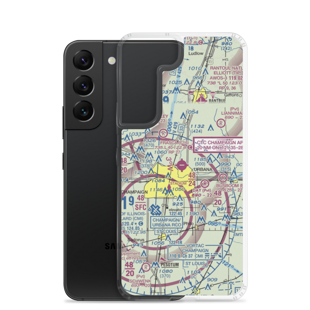 Frasca Field (C16) VFR Sectional Samsung Case Samsung Galaxy S22 model shown