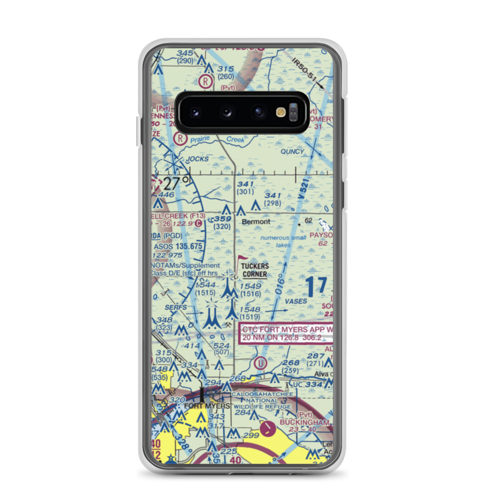 Fred Babcock Airport (40FL) VFR Sectional Samsung Case Samsung Galaxy S10 model shown