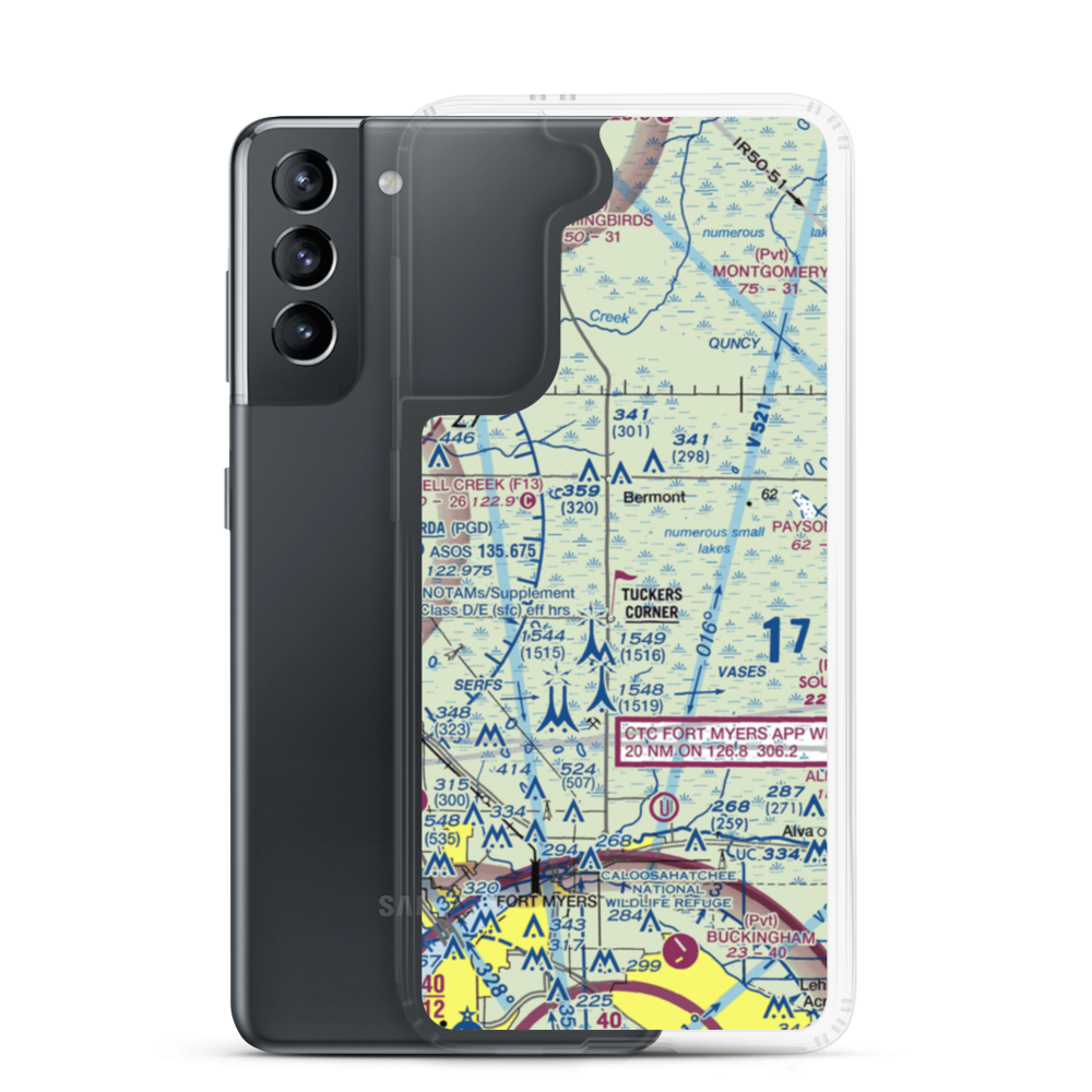 Fred Babcock Airport (40FL) VFR Sectional Samsung Case Samsung Galaxy S21 model shown