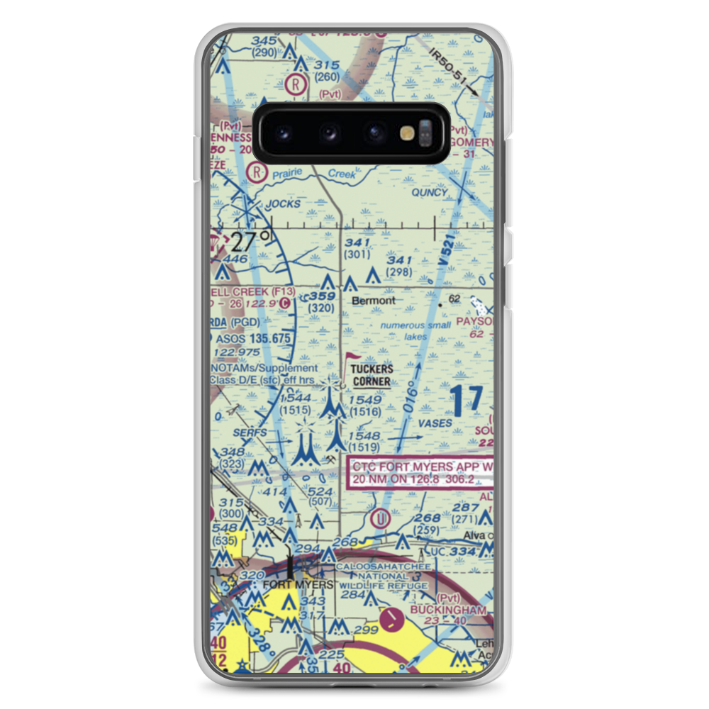 Fred Babcock Airport (40FL) VFR Sectional Samsung Case Samsung Galaxy S10+ model shown