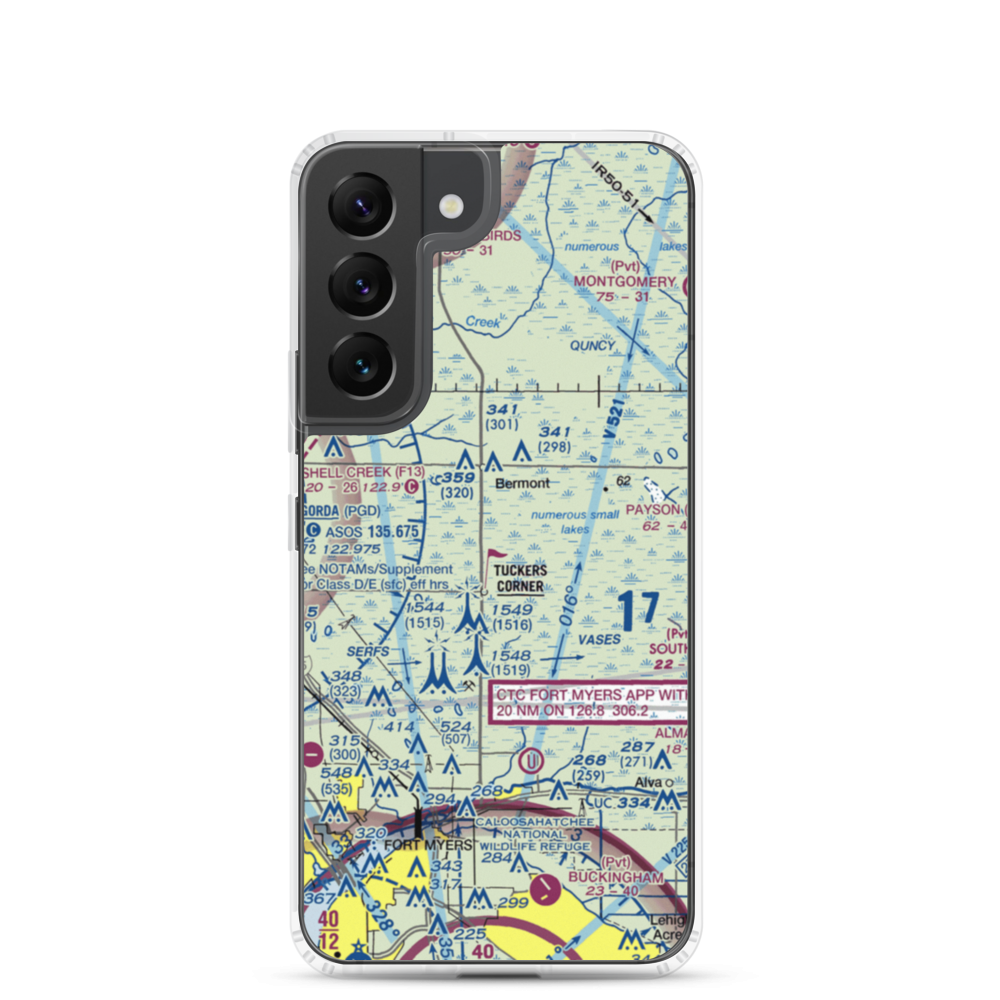 Fred Babcock Airport (40FL) VFR Sectional Samsung Case Samsung Galaxy S22 model shown