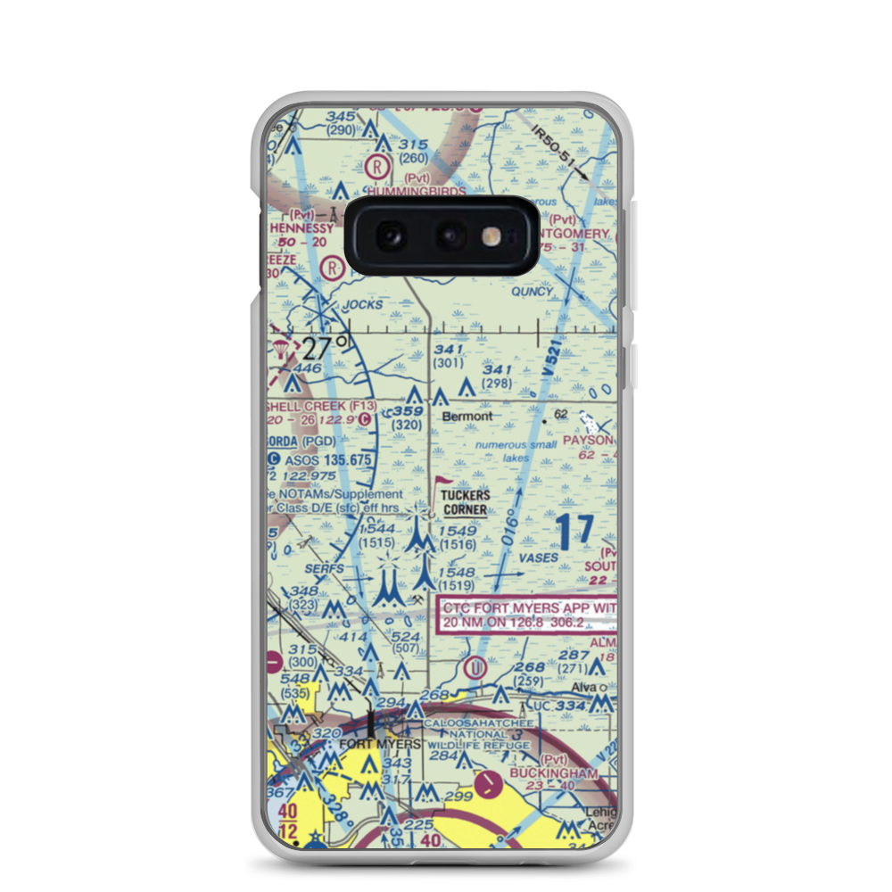 Fred Babcock Airport (40FL) VFR Sectional Samsung Case Samsung Galaxy S10e model shown
