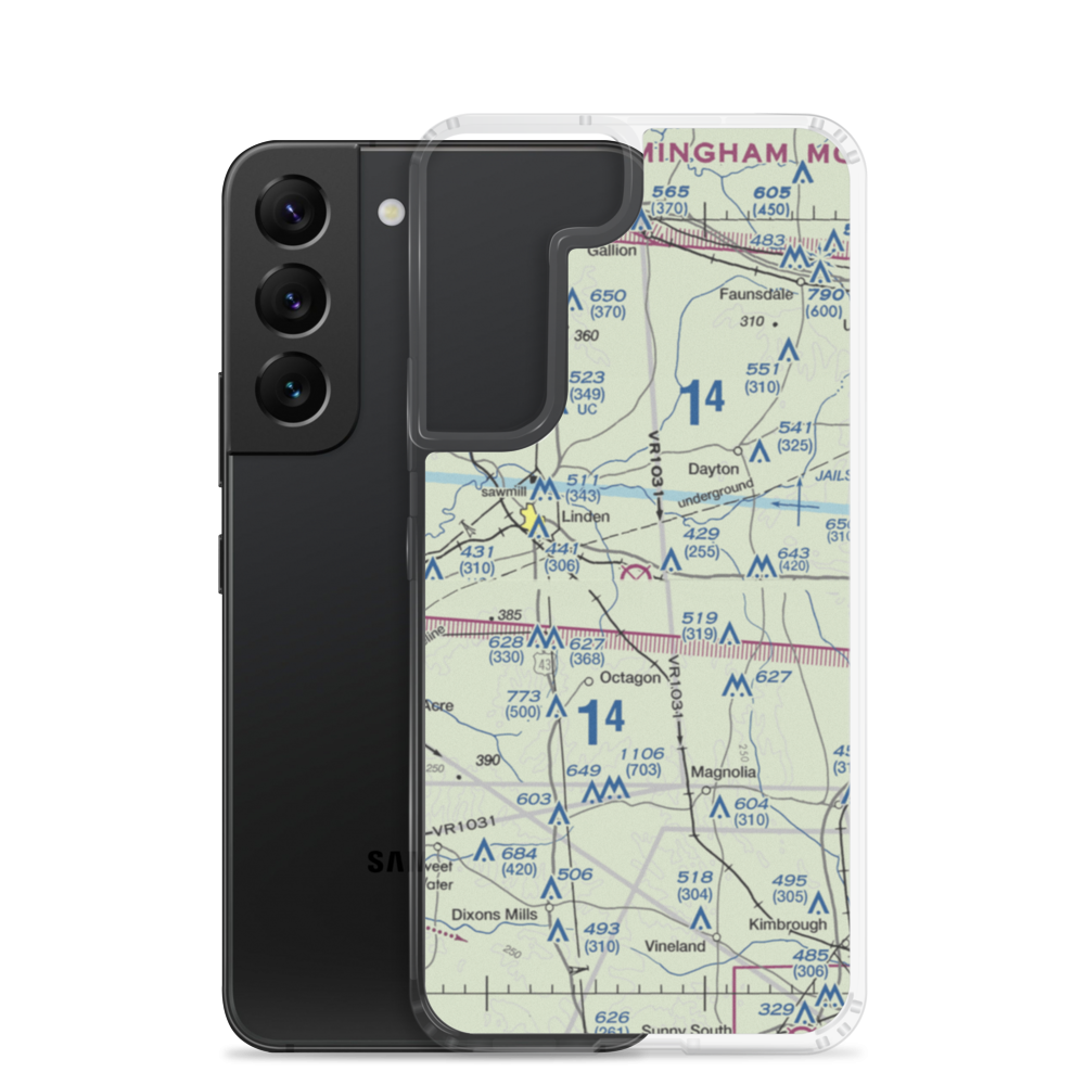 Freddie Jones Field (70A) VFR Sectional Samsung Case Samsung Galaxy S22 model shown