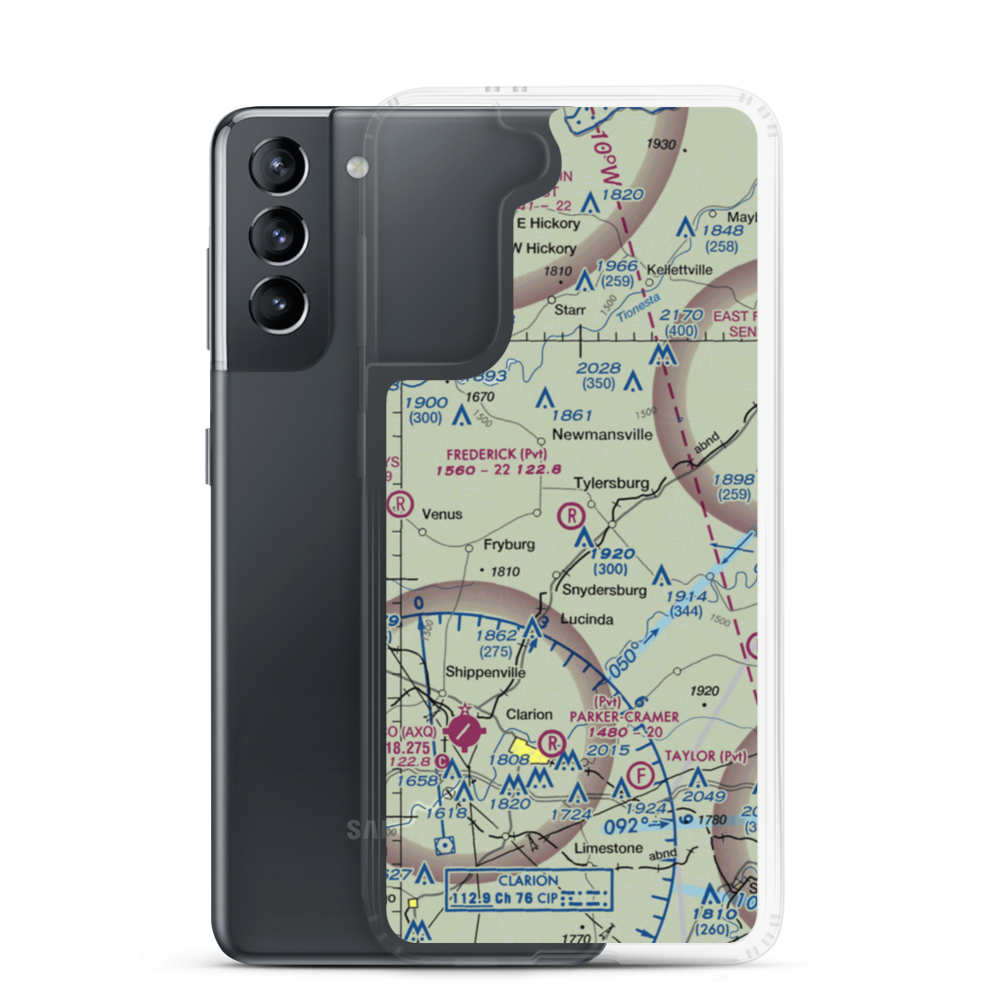 Frederick Airpark (0PS0) VFR Sectional Samsung Case Samsung Galaxy S21 model shown