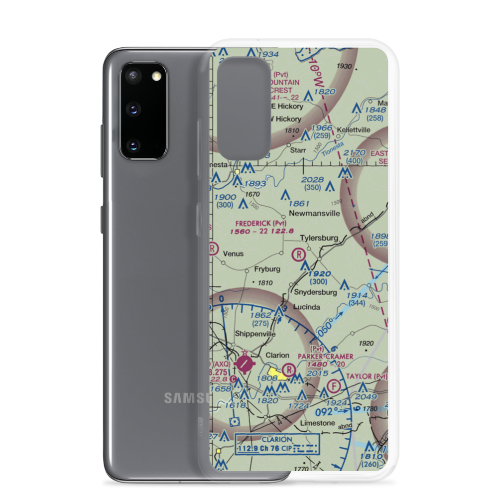 Frederick Airpark (0PS0) VFR Sectional Samsung Case Samsung Galaxy S20 model shown