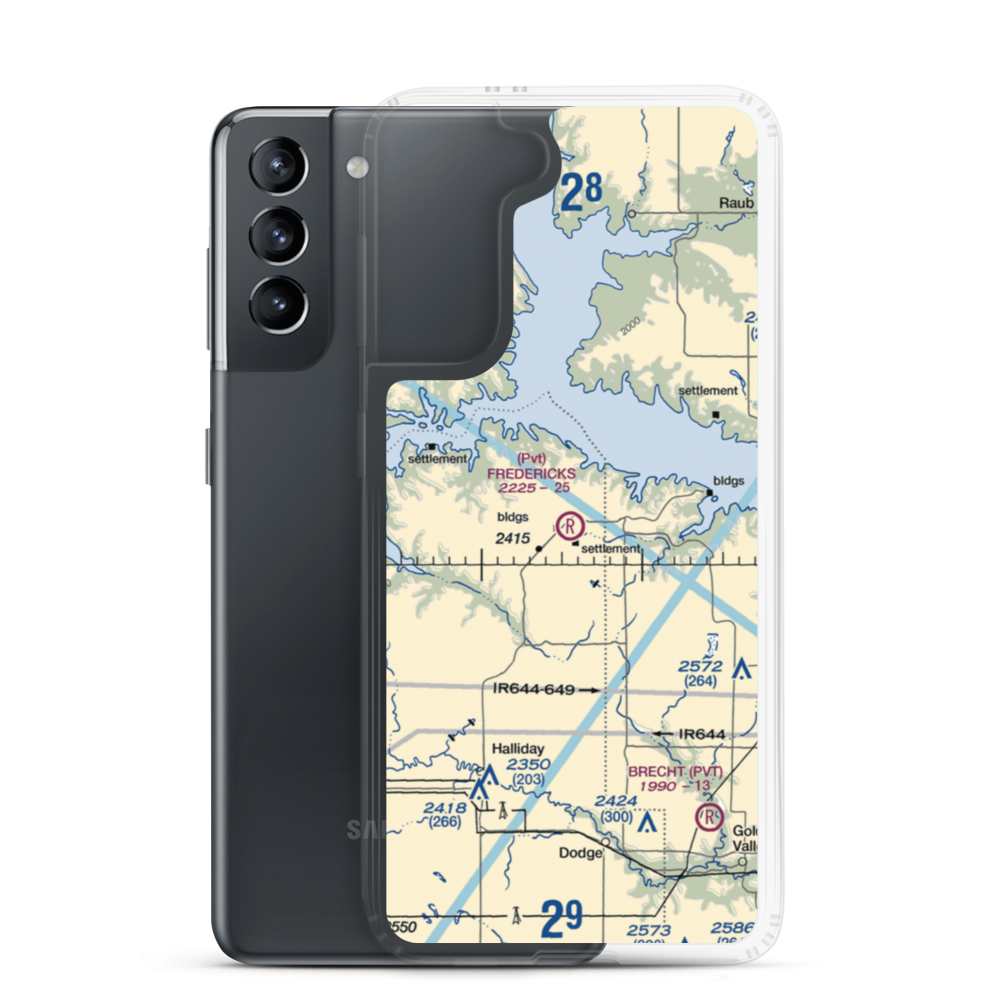 Fredericks Ranch Airport (44ND) VFR Sectional Samsung Case Samsung Galaxy S21 model shown
