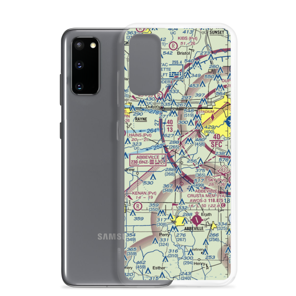 Freebird Field (88LA) VFR Sectional Samsung Case Samsung Galaxy S20 model shown