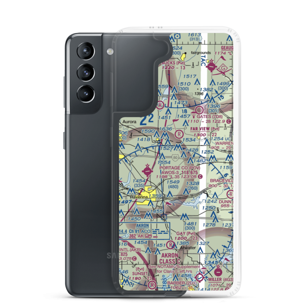 Freedom Air Field (7D6) VFR Sectional Samsung Case Samsung Galaxy S21 model shown