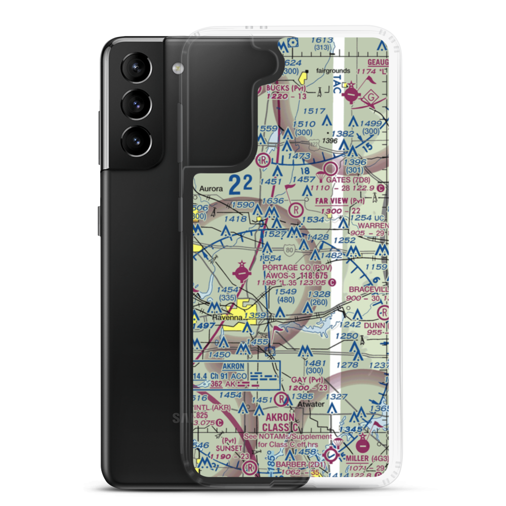 Freedom Air Field (7D6) VFR Sectional Samsung Case Samsung Galaxy S21 Plus model shown