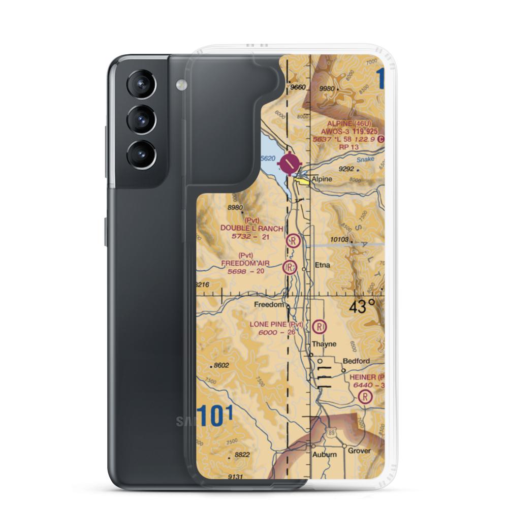 Freedom Air Ranch Airport (0WY0) VFR Sectional Samsung Case Samsung Galaxy S21 model shown