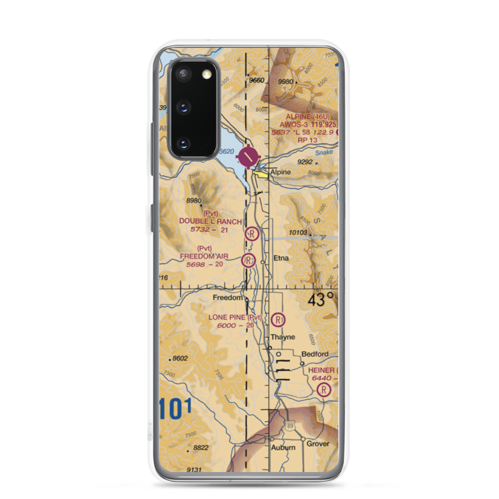 Freedom Air Ranch Airport (0WY0) VFR Sectional Samsung Case Samsung Galaxy S20 model shown