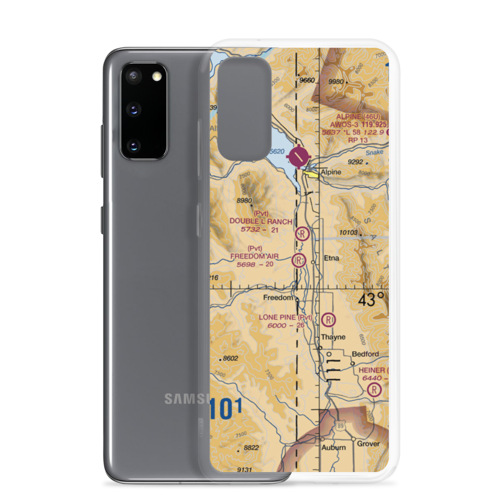 Freedom Air Ranch Airport (0WY0) VFR Sectional Samsung Case Samsung Galaxy S20 model shown