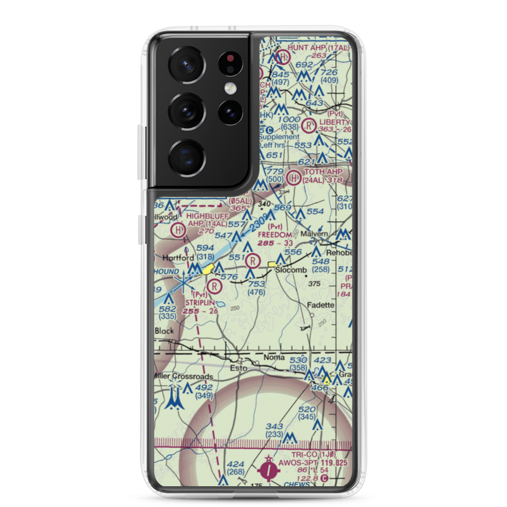 Freedom Field (AL41) VFR Sectional Samsung Case Samsung Galaxy S21 Ultra model shown