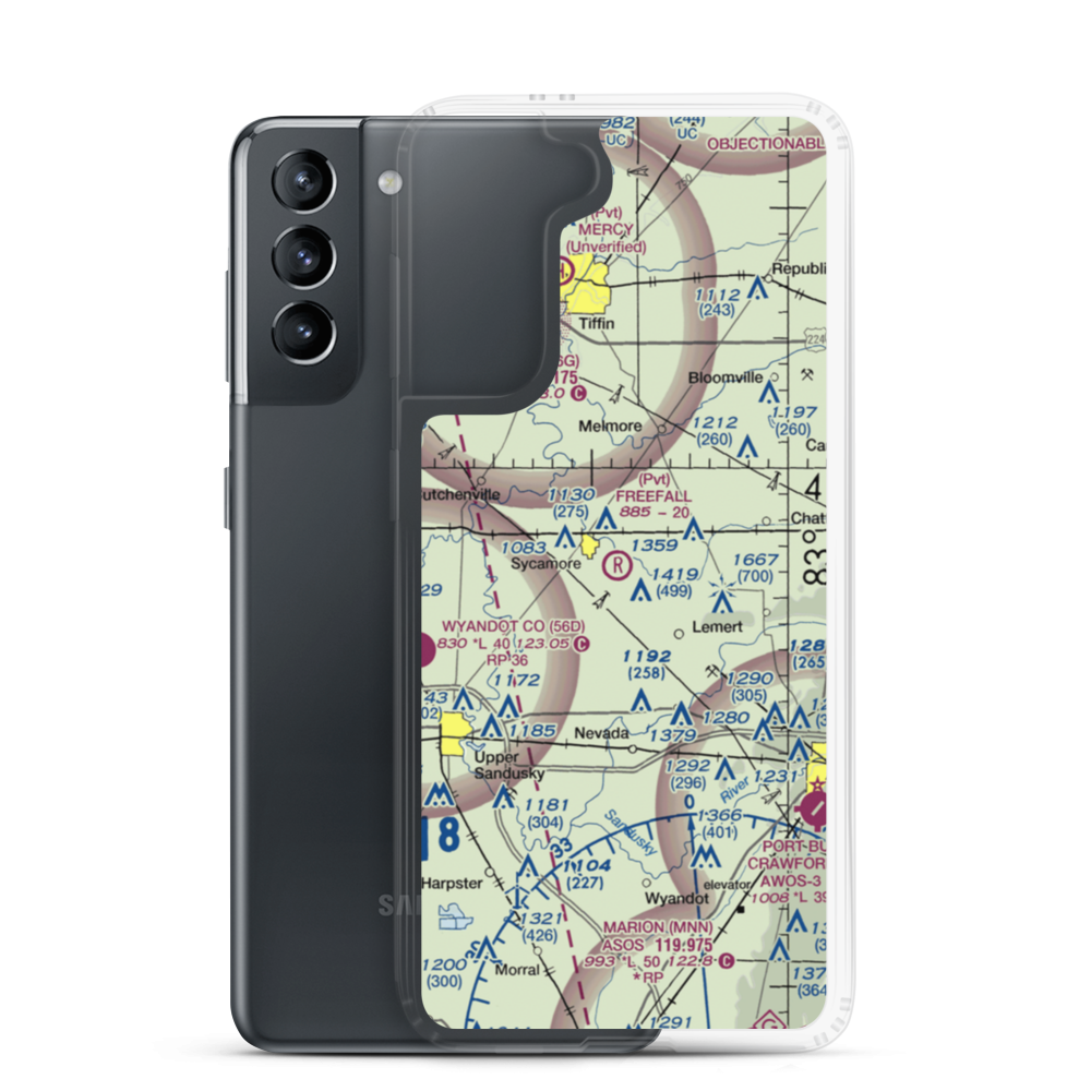 Freefall Field (OH18) VFR Sectional Samsung Case Samsung Galaxy S21 model shown