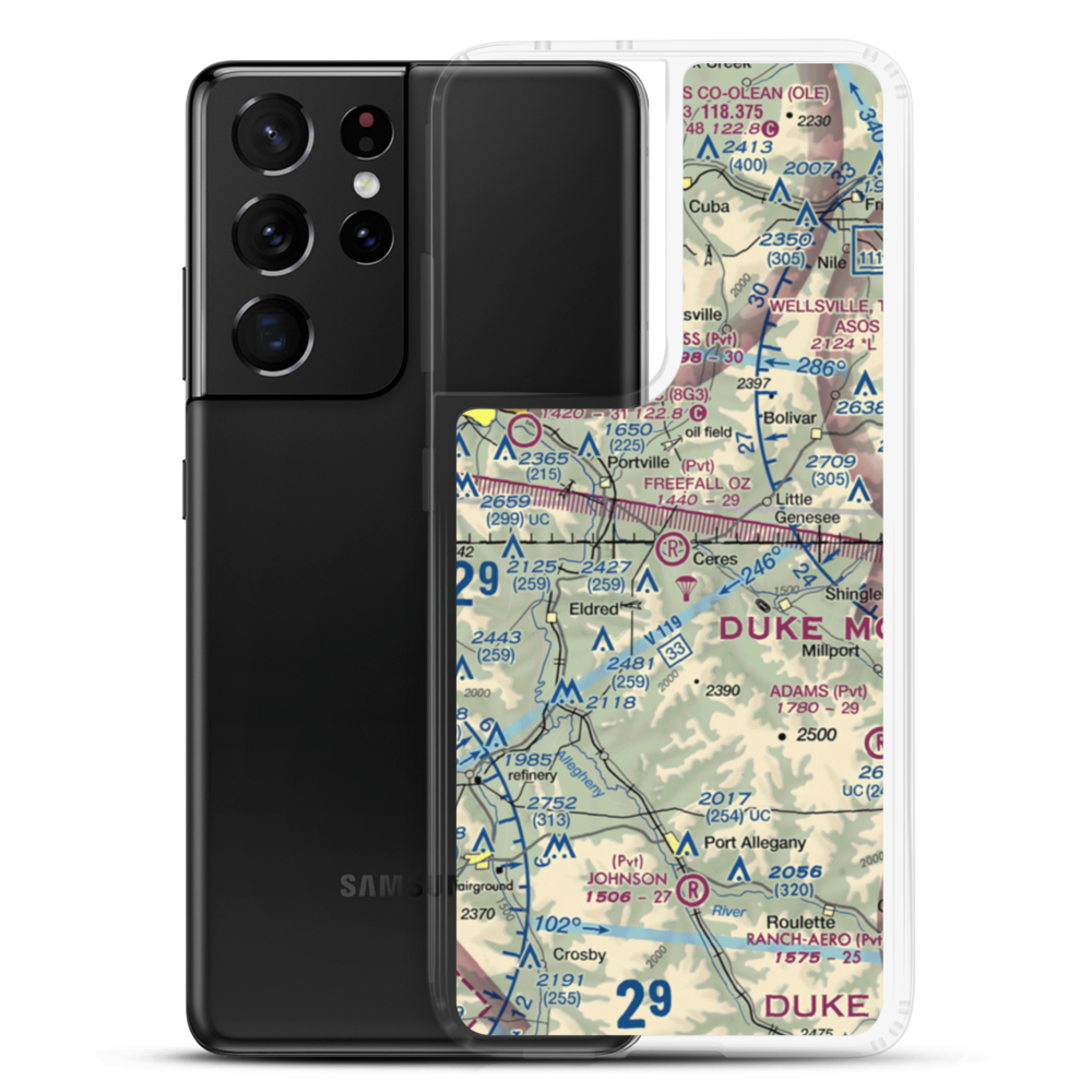Freefall Oz Airport (06PA) VFR Sectional Samsung Case Samsung Galaxy S21 Ultra model shown
