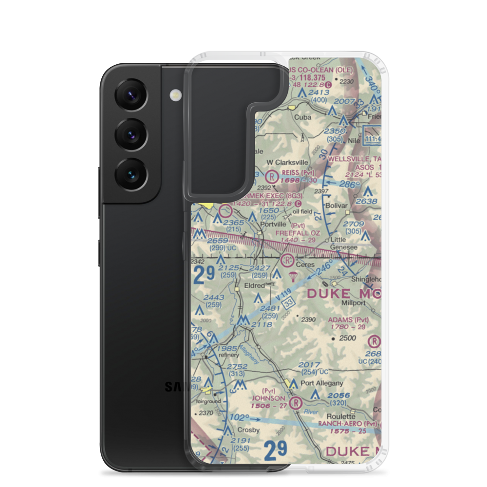 Freefall Oz Airport (06PA) VFR Sectional Samsung Case Samsung Galaxy S22 model shown