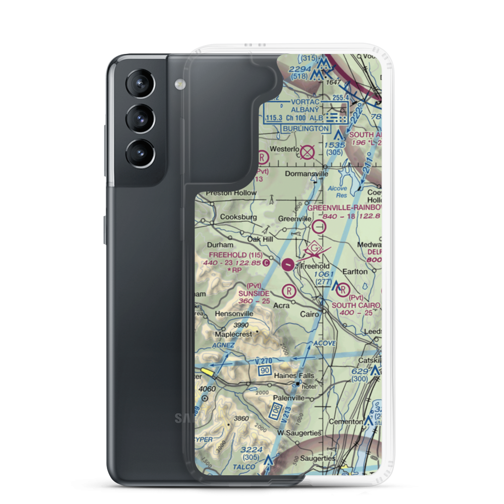 Freehold Airport (1I5) VFR Sectional Samsung Case Samsung Galaxy S21 model shown