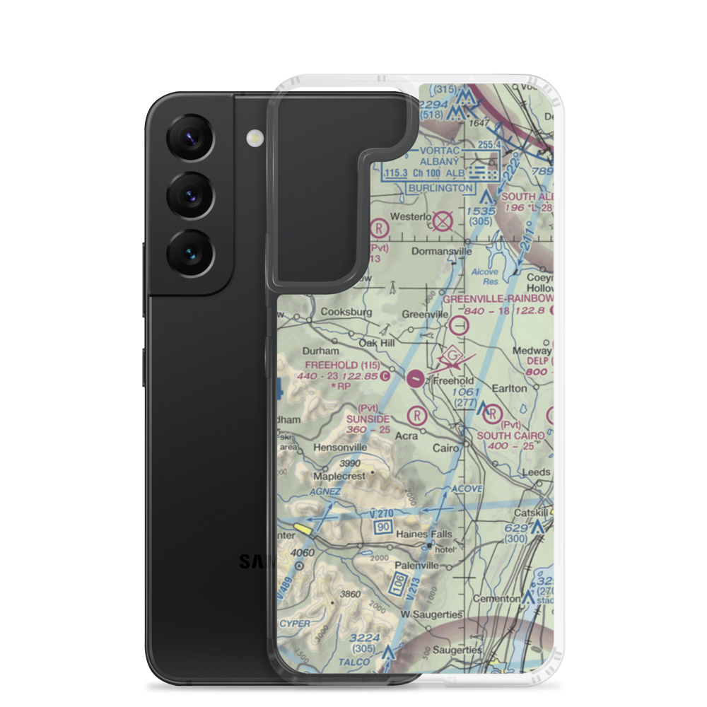 Freehold Airport (1I5) VFR Sectional Samsung Case Samsung Galaxy S22 model shown