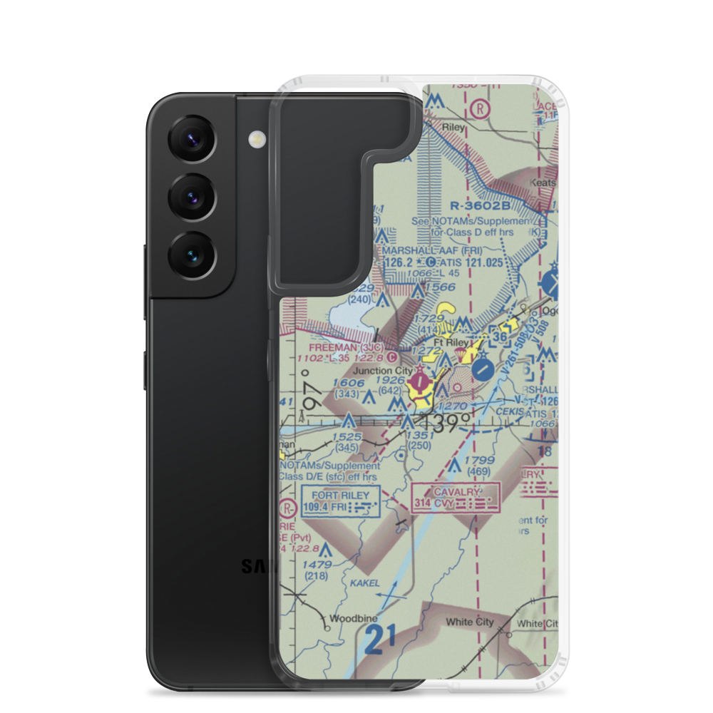 Freeman Field (3JC) VFR Sectional Samsung Case Samsung Galaxy S22 model shown