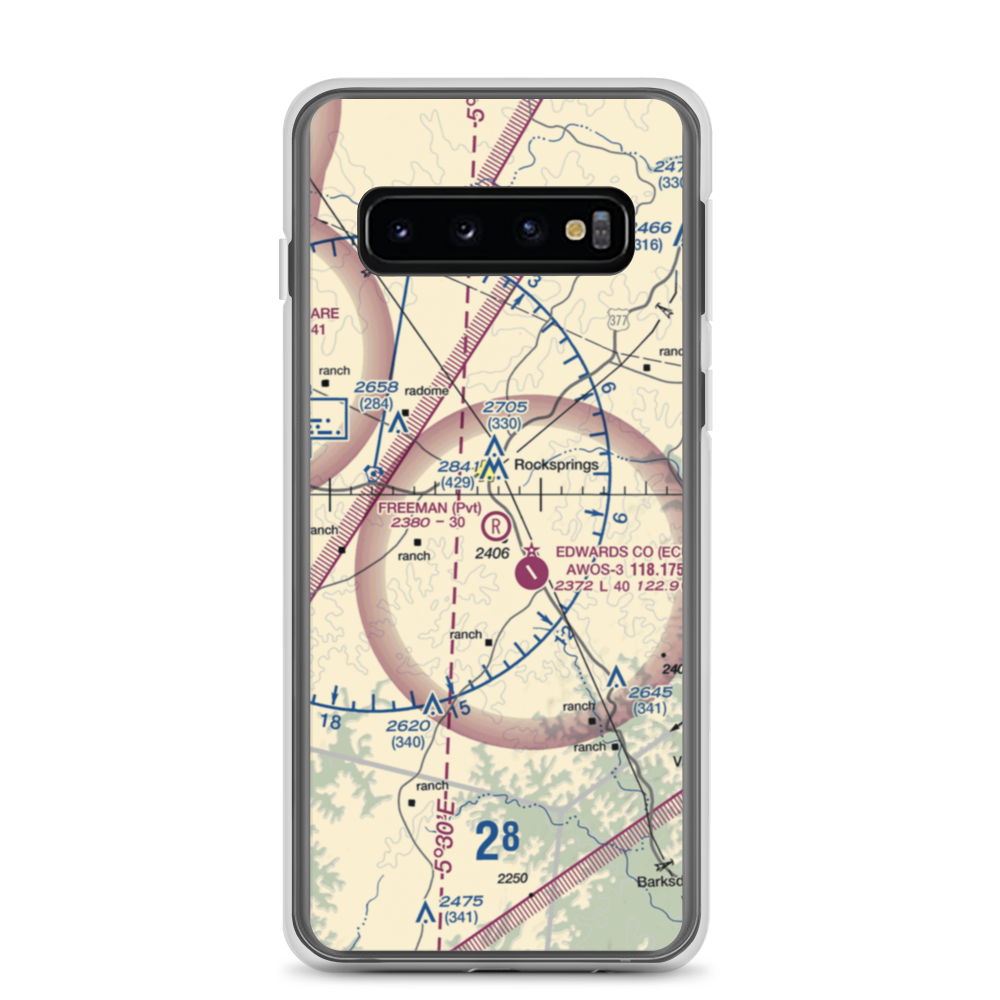 Freeman Ranch Airport (8TX2) VFR Sectional Samsung Case Samsung Galaxy S10 model shown