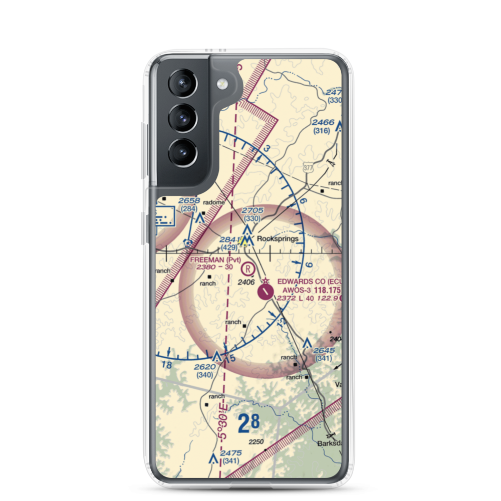 Freeman Ranch Airport (8TX2) VFR Sectional Samsung Case Samsung Galaxy S21 model shown
