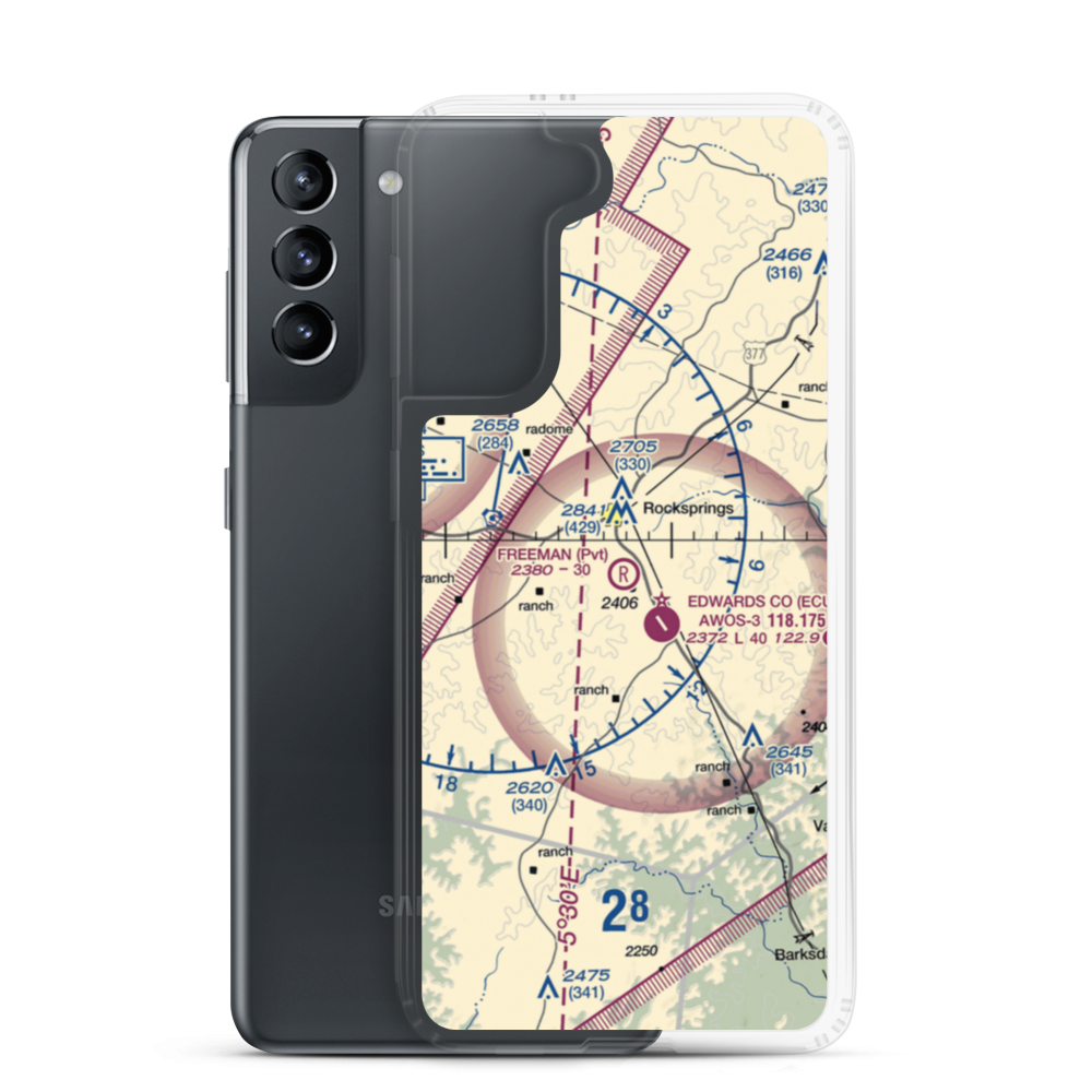 Freeman Ranch Airport (8TX2) VFR Sectional Samsung Case Samsung Galaxy S21 model shown