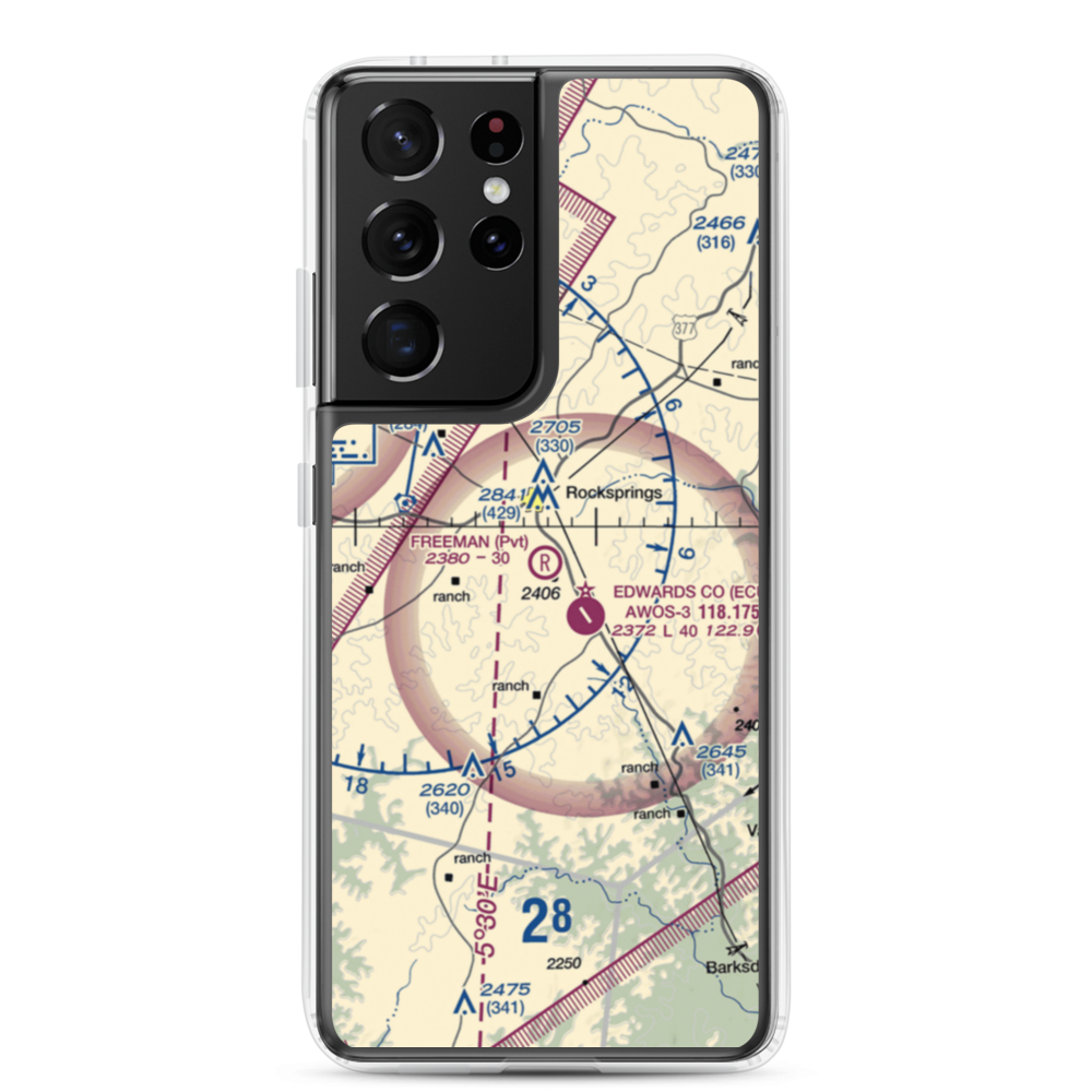 Freeman Ranch Airport (8TX2) VFR Sectional Samsung Case Samsung Galaxy S21 Ultra model shown