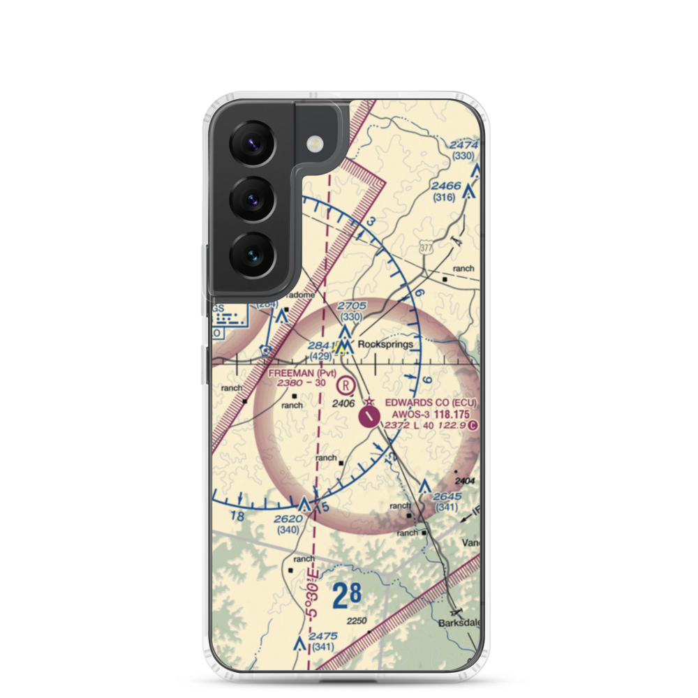 Freeman Ranch Airport (8TX2) VFR Sectional Samsung Case Samsung Galaxy S22 model shown