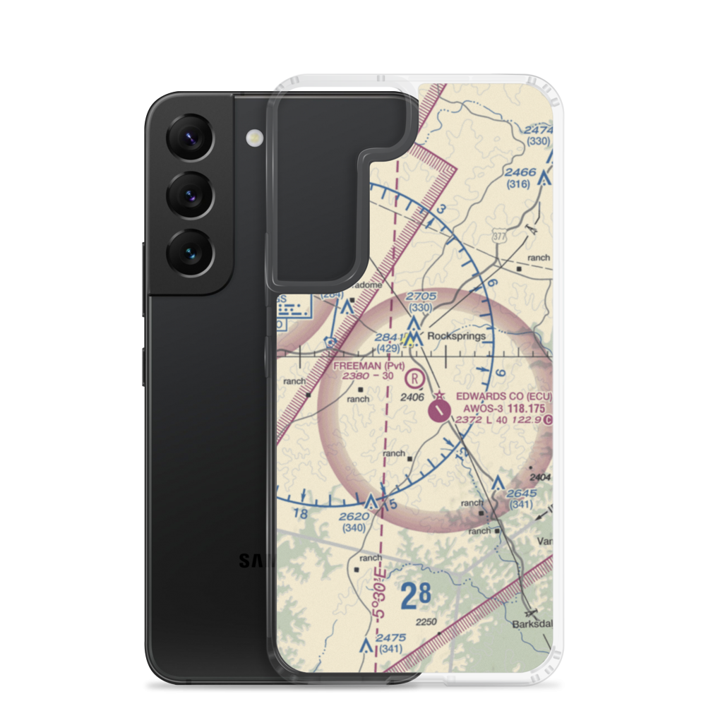 Freeman Ranch Airport (8TX2) VFR Sectional Samsung Case Samsung Galaxy S22 model shown