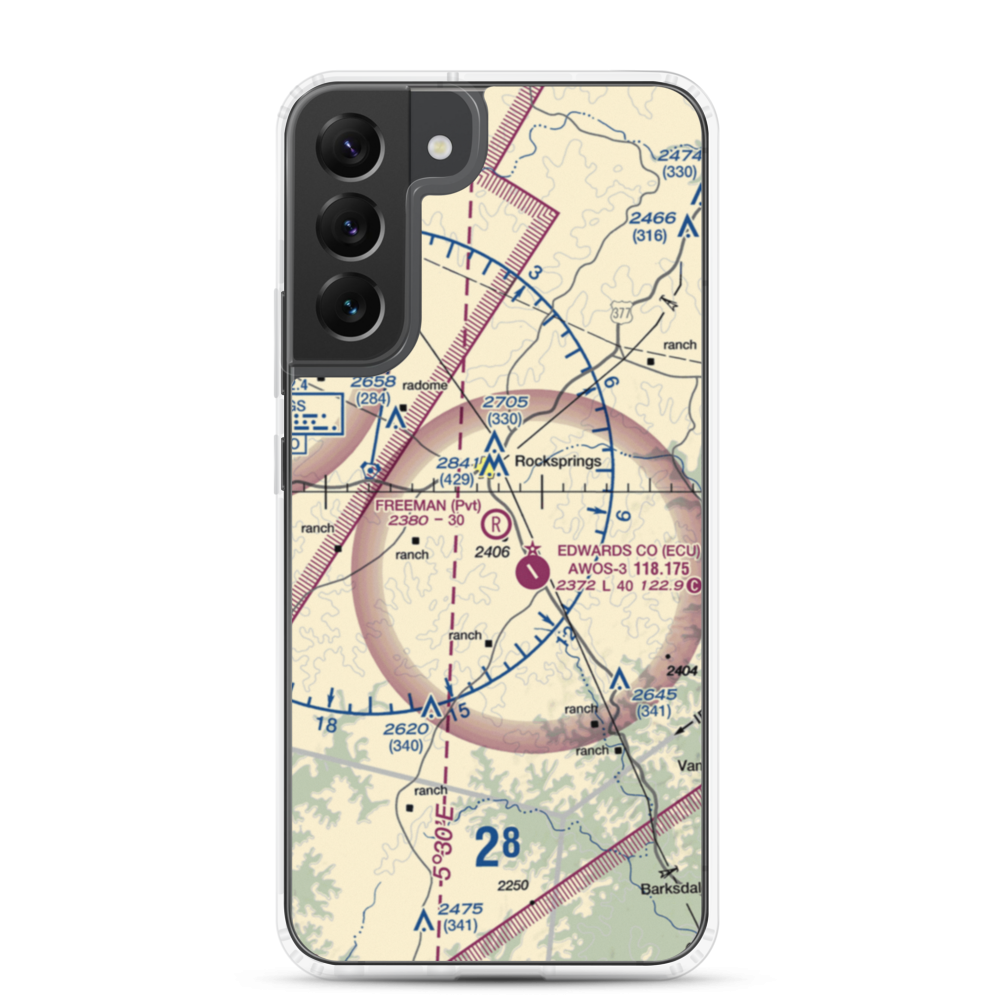 Freeman Ranch Airport (8TX2) VFR Sectional Samsung Case Samsung Galaxy S22 Plus model shown