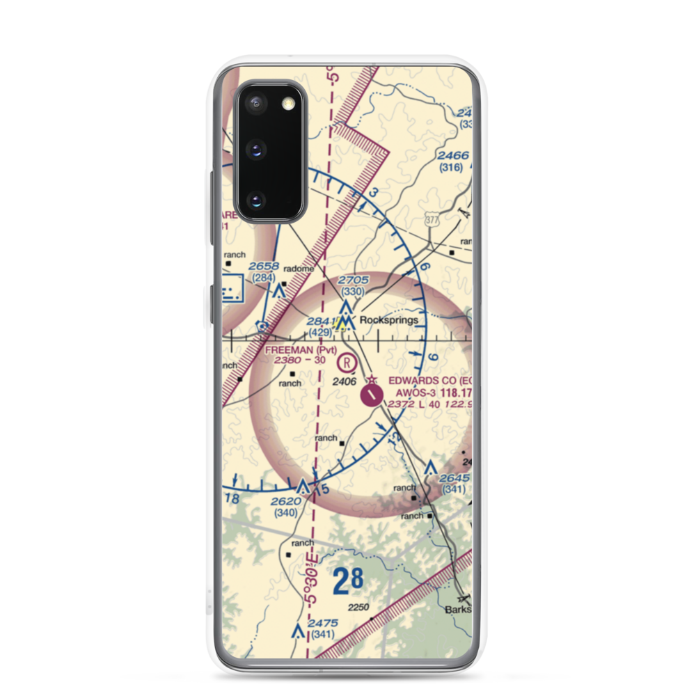 Freeman Ranch Airport (8TX2) VFR Sectional Samsung Case Samsung Galaxy S20 model shown