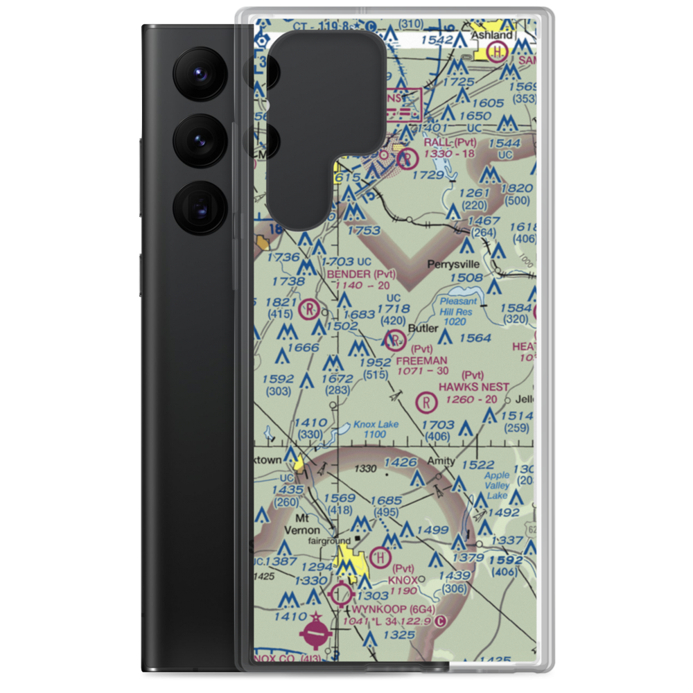 Freeman Swank Farms Airport (0OH5) VFR Sectional Samsung Case Samsung Galaxy S22 Ultra model shown